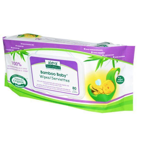 Aleva Naturals, Toallitas Bamboo Baby, perfumadas, 80 toallitas