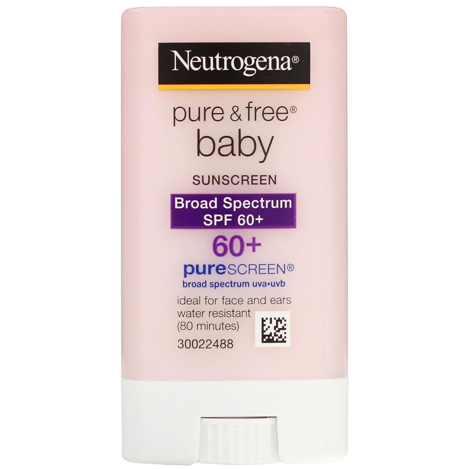 Neutrogena, Pure & Free Protector solar para bebés, SPF 60+, 0.47 oz (13 g)