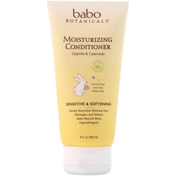 Babo Botanicals, Acondicionador hidratante, avena caléndula, 6 fl oz (180 ml)