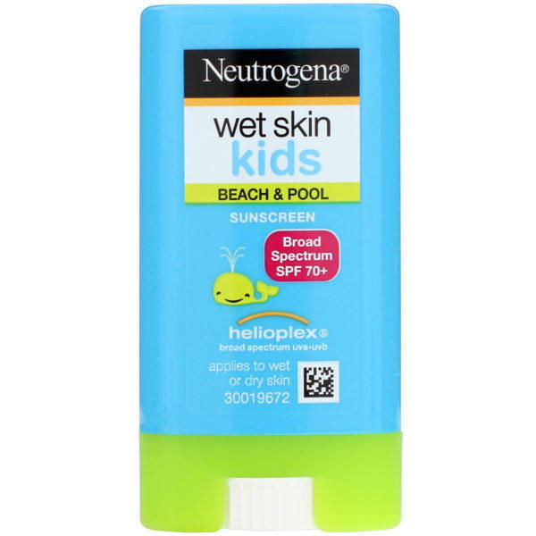 Neutrogena, Protector solar en barra para niños, Apto para usar sobre la piel húmeda, Playa y piscina, FPS 70+, 13 g (0,47 oz)