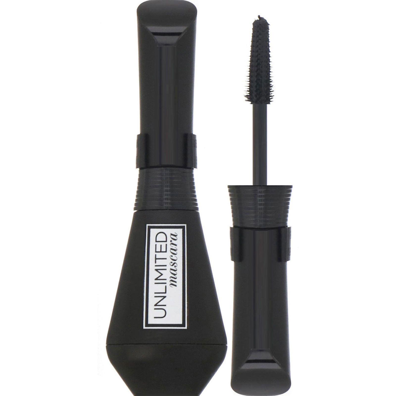 L'Oreal, Máscara para arquear y alargar pestañas Unlimited, Negro extremo 235, 7 ml (0,24 oz. líq.)