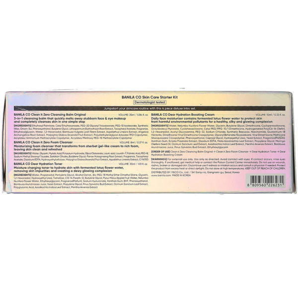 Banila Co., Dear Hydration Skin Care Starter Kit, 4 Piece Kit - Imagen 3