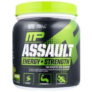 MusclePharm, Ataque, Energía + Fuerza, Preentrenamiento, Manzana verde, 333 g (11,75 oz)