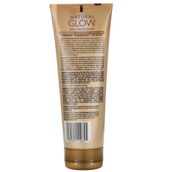 Jergens, Natural Glow, Humectante de uso diario, Medio a bronceado, 221 ml (7,5 oz. liq.) - Imagen 2