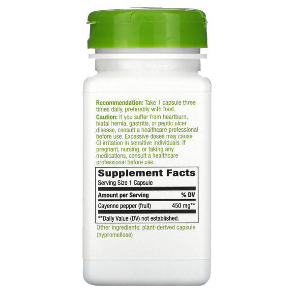 Nature's Way, Cayenne Fruit, 40,000 SHU/g, 100 Vegan Capsules - Imagen 2