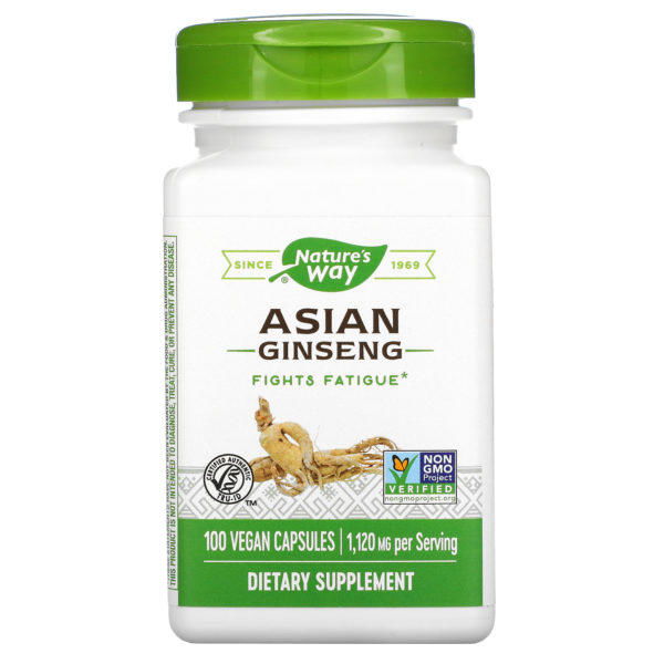 Nature's Way, Asian Ginseng, 1,120 mg, 100 Vegan Capsules
