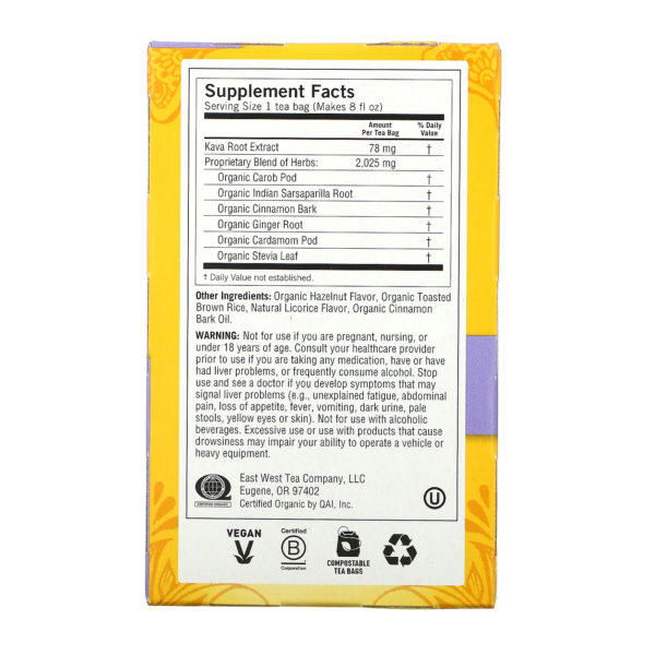 Yogi Tea, Kava Stress Relief, Sin Caféína, 16 Saquitos de Té, 1.27 oz (36 g) - Imagen 2