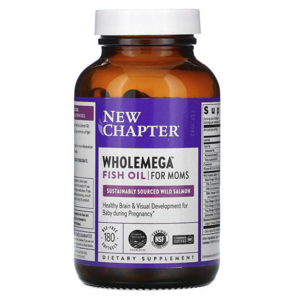 New Chapter, Wholemega Fish Oil for Moms, 180 Softgels - Imagen 3