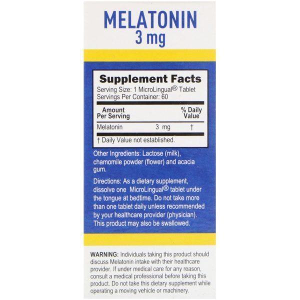 Superior Source, Melatonin, 3 mg, 60 Tabletas - Imagen 2