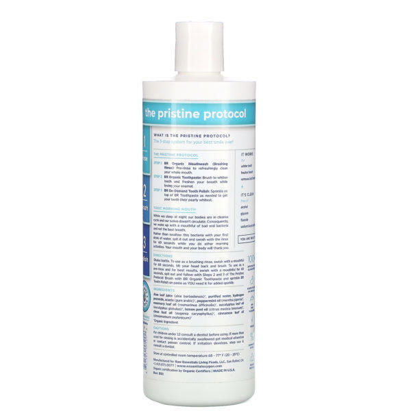 Essential Oxygen, BR Organic Mouthwash Brushing Rinse, Peppermint, 16 fl oz (473 ml) - Imagen 2