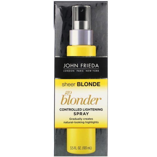 John Frieda, Sheer Blonde, Go Blonder, Spray aclarante controlado, 103 ml (3,5 oz. líq.) - Imagen 2