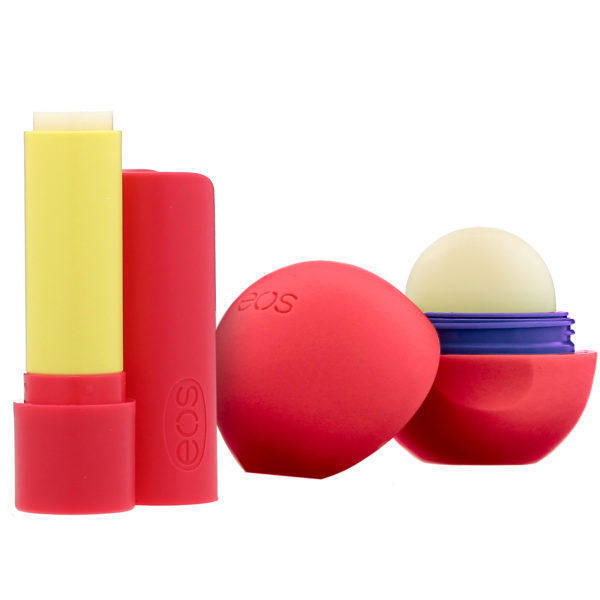 EOS, Bálsamo labial de karité supersuave, leche de coco y vainilla con cereza, 2 paquetes, 11 g (0,39 oz)