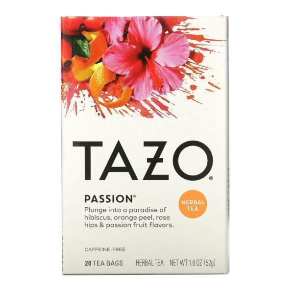Tazo Teas, Té de hierbas, Passion, Sin cafeína, 20 bolsitas de té, 52 g (1,8 oz)