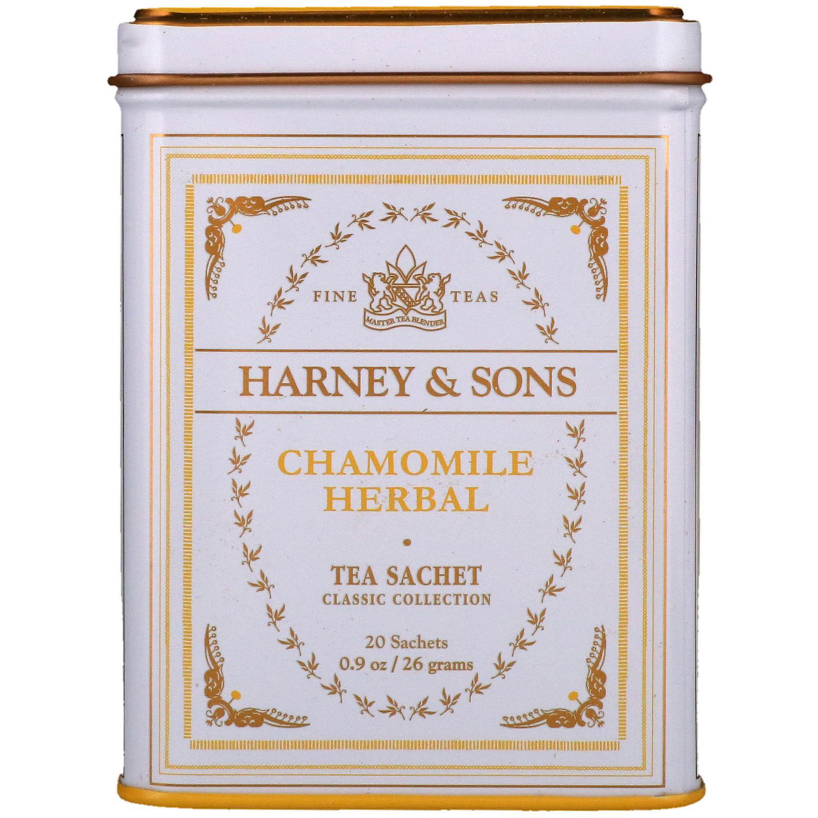 Harney & Sons, Fine Teas, Hebras de Manzanilla, 20 Saquitos, 0.9 oz (26 g)