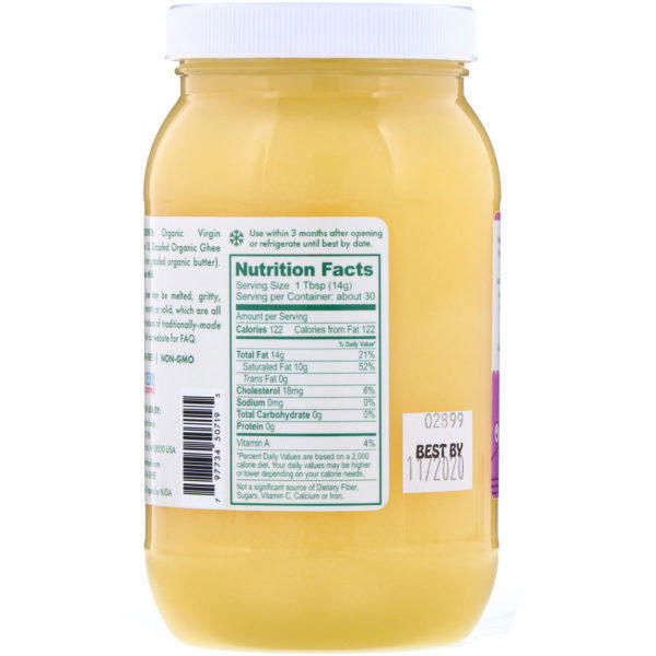 Pure Indian Foods, Coconut Ghee, PrimalFat orgánico y puro, 15 oz (425 g) - Imagen 2