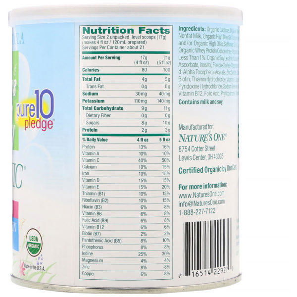 Nature's One, Toddler Formula, No GMO, Whey Protein, Dairy, 12.7 oz (360g) - Imagen 2