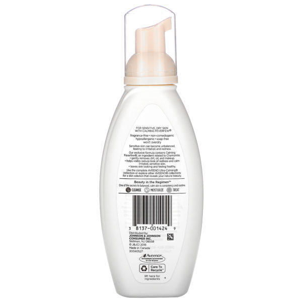 Aveeno, Ultra-Calming Foaming Cleanser, Fragrance Free, 6.0 fl oz (180 ml) - Imagen 2