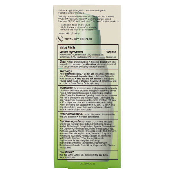 Aveeno, Active Naturals, Positively Radiant Daily Moisturizer, SPF30, 2.5 fl oz - Imagen 3