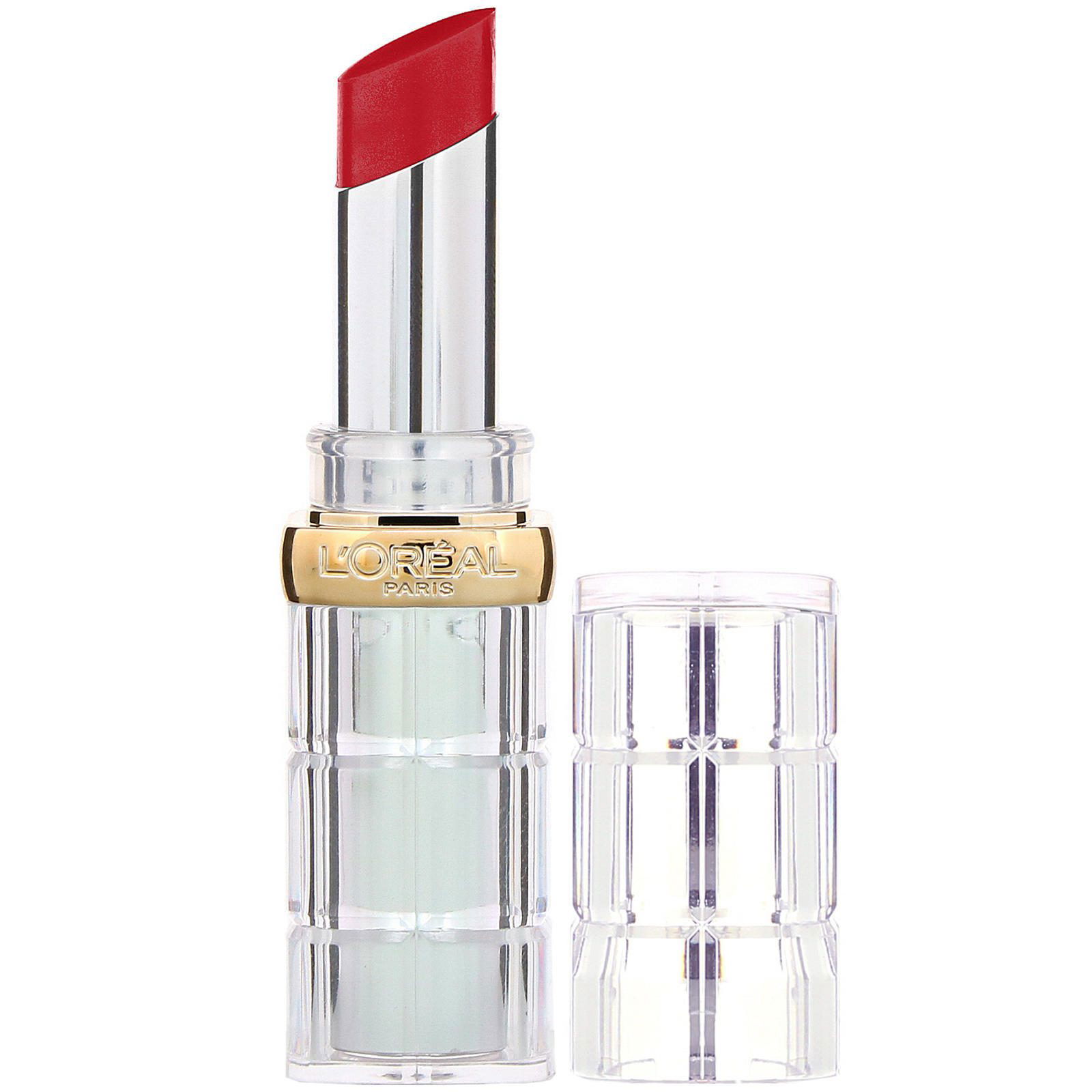 L'Oreal, Lápiz de labios con brillo Colour Riche, Rojo esmaltado 924, 3 g (0,1 oz)