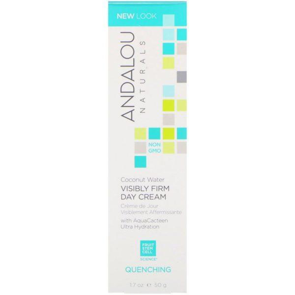 Andalou Naturals, Crema para el día Visiblemente Firme de Agua de Coco, Calma la sed, 1.7 fl oz (50 g) - Imagen 2