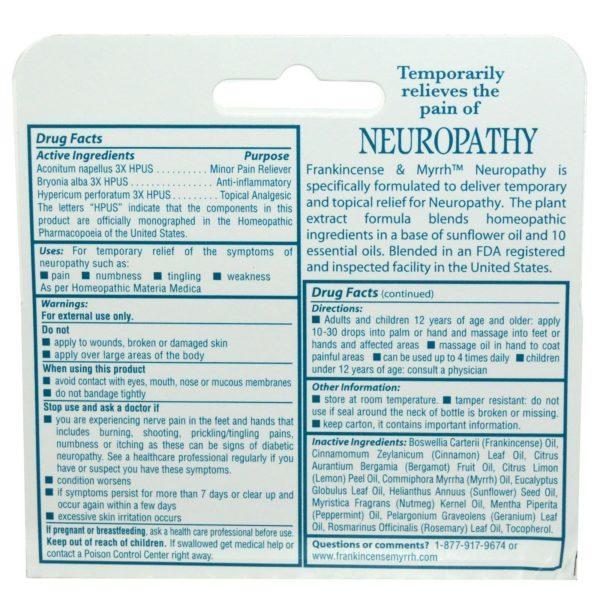 Frankincense & Myrrh, El Incienso y Mirra, Neuropatía, Aceite de Frotar, 2 fl oz (59 ml) - Imagen 2