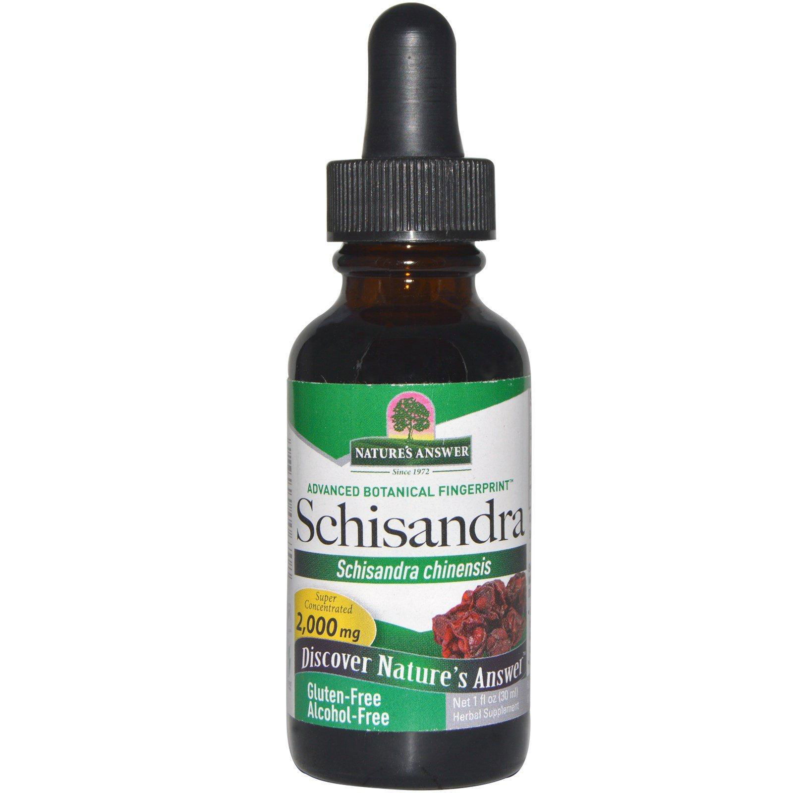 Nature's Answer, Schisandra, sin alcohol, 2000 mg, 1 oz líquida (30 ml)