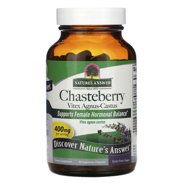 Nature's Answer, Chasteberry, Vitex Agnus-Castus, 400 mg, 90 Vegetarian Capsules - Imagen 3