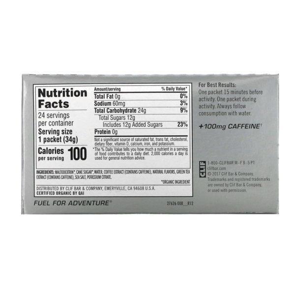 Clif Bar, Shot de Gel Para la Energía Turbo, Doble Expresso + Cafeína, 24 Paquetes, 1.2 oz (34 g) Cada Uno - Imagen 3