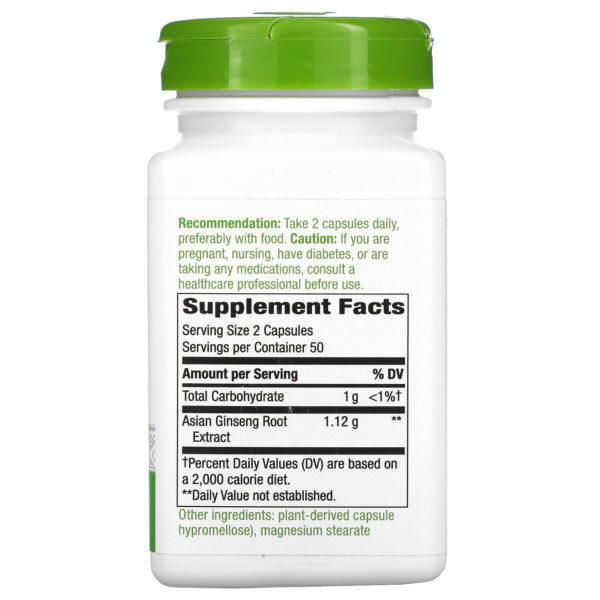 Nature's Way, Asian Ginseng, 1,120 mg, 100 Vegan Capsules - Imagen 2