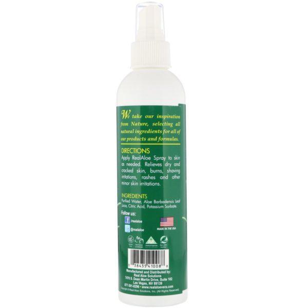 Real Aloe, Aloe Vera Spray, 8 fl oz (227 ml) - Imagen 2
