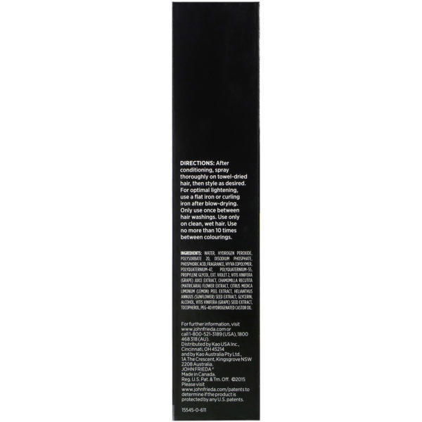John Frieda, Sheer Blonde, Go Blonder, Spray aclarante controlado, 103 ml (3,5 oz. líq.) - Imagen 3