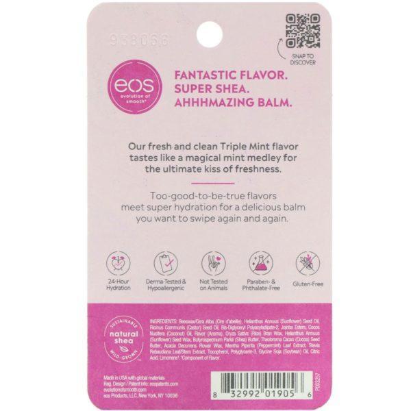 EOS, Super Soft Shea Lip Balm, Triple Mint, 0.25 oz (7 g) - Imagen 3