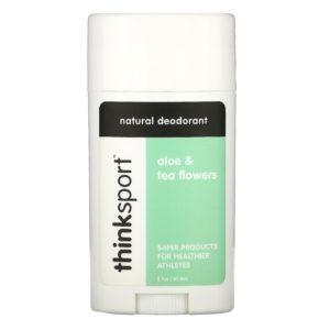 Think, Thinksport, desodorante natural, aloe y flores de té, 2,9 oz (85,8 ml)