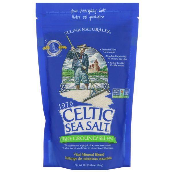 Celtic Sea Salt, Molido fino, mezcla mineral vital, 1 lb (454 g)