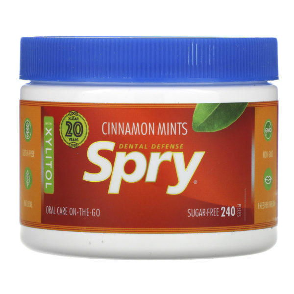 Xlear, Spry, Canela Mentolada, Sin Azúcar, 240 Unidades (144 g)