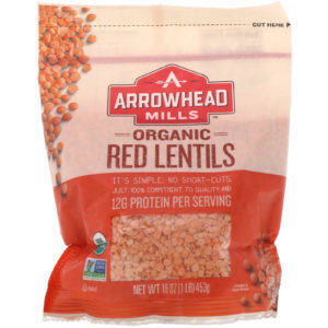 Arrowhead Mills, Lentejas Rojas Orgánicas, 16 oz (453 g)