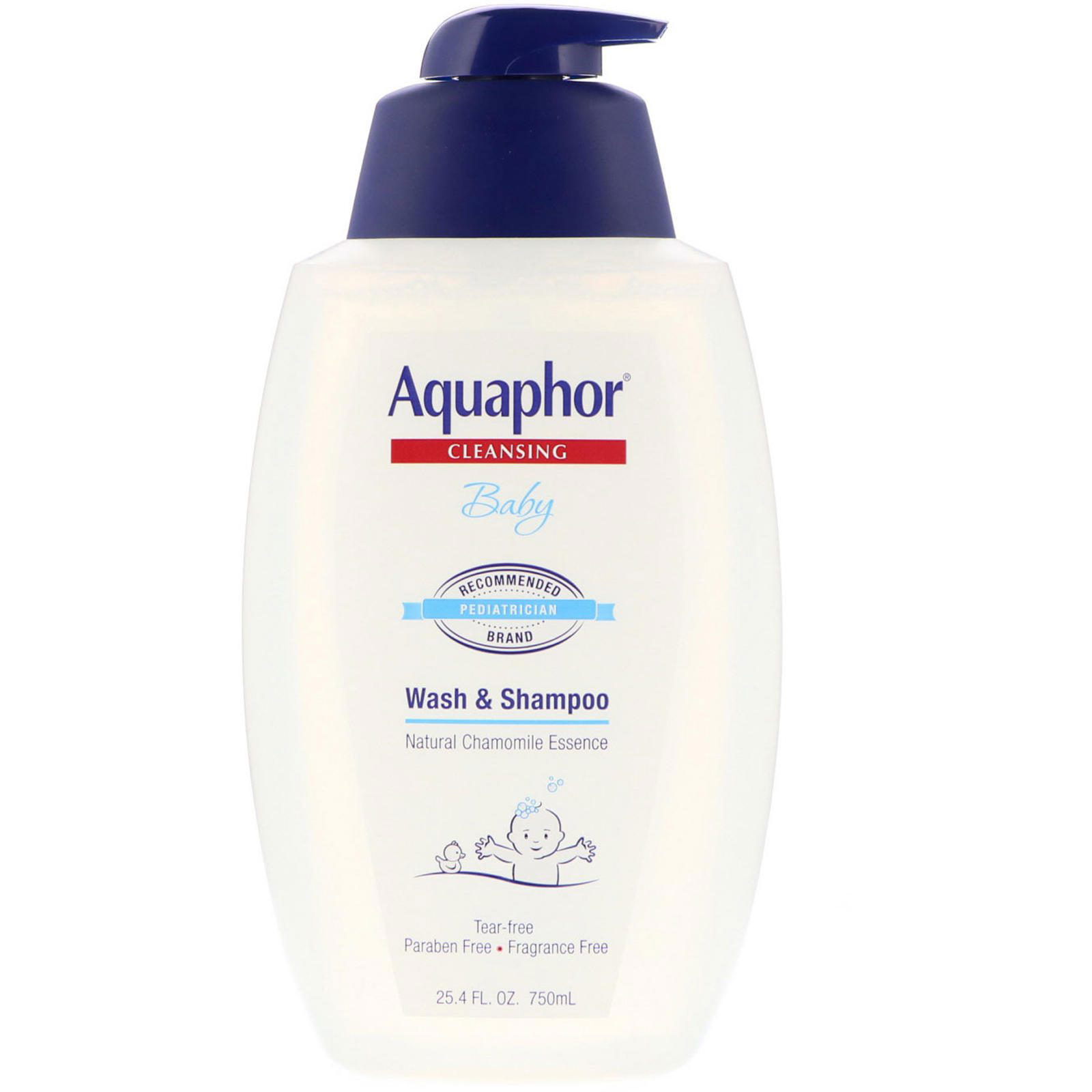 Aquaphor, Bebé, enjuague y champú, sin perfume, 25.4 fl. Oz (750 ml)