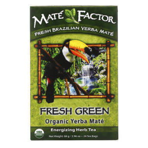 Mate Factor, Yerba Mate orgánica, Verde fresco, 24 bolsas de té, 2.96 oz (84 g)
