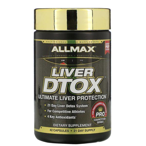 ALLMAX Nutrition, Detoxificación del hígado con silimarina de potencia extra (cardo de leche) y cúrcuma (95 % de curcumina), 42 cápsulas