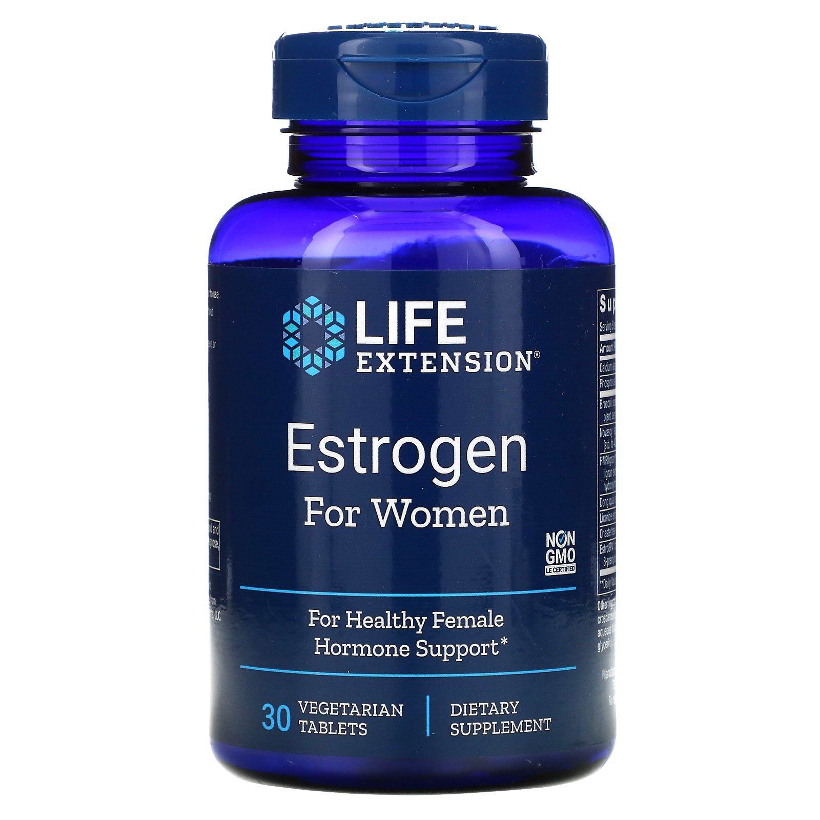 Life Extension Estrógeno Para Mujeres 30 Comprimidos Vegetales