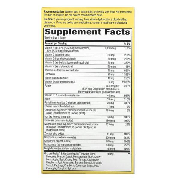 Nature's Way, Alive!, Una ingesta diaria, Suplemento multivitamínico ultrapotente para mujeres, 60 comprimidos - Imagen 2