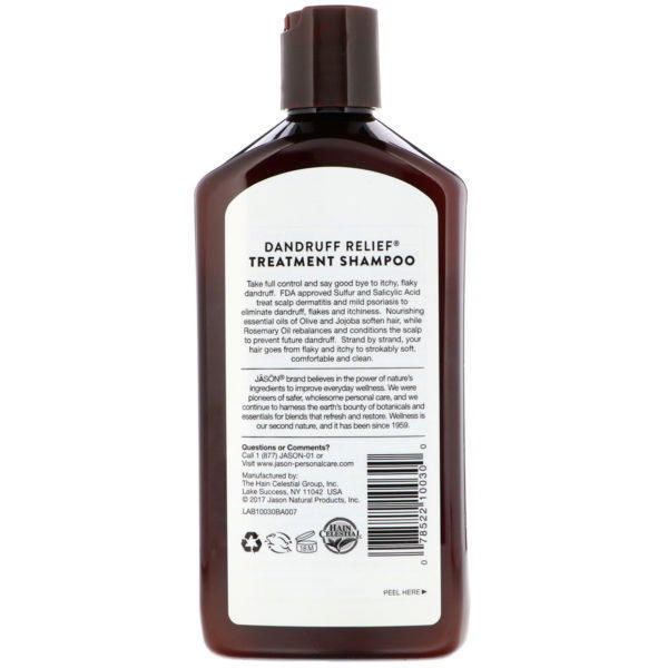 Jason Natural, Dandruff Relief Treatment Shampoo , 12 fl oz (355 ml) - Imagen 2
