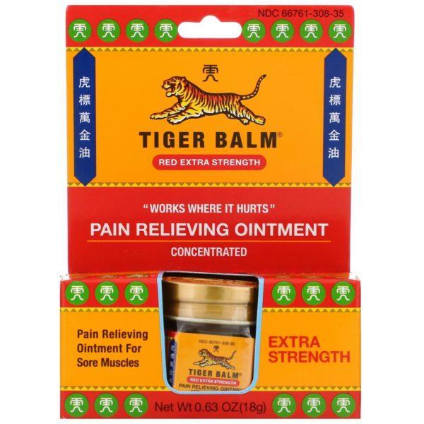 Tiger Balm, Pomada aliviadora de dolor, Extra fuerte, 0.63 oz (18 g) - Imagen 2