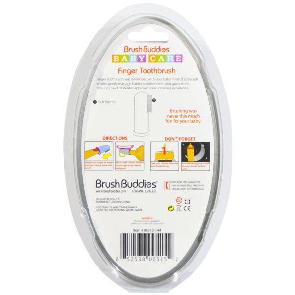 Brush Buddies, Cuidado del bebé, 1 cepillo de dientes para el dedo de 0-3 años - Imagen 3