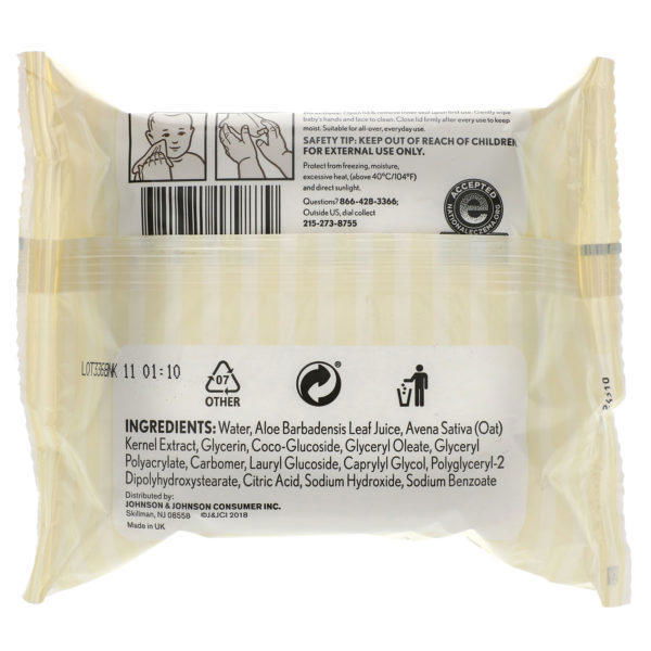 Aveeno, Toallitas para la cara y manos del bebé, 25 toallitas descartables - Imagen 2