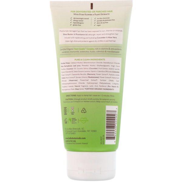 Babo Botanicals, Acondicionador Swim & Sport, Aloe vera y pepino, 6 oz líquidas (180 ml) - Imagen 2