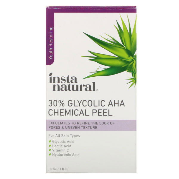InstaNatural, 30% Glycolic AHA Chemical Peel, 1 fl oz (30 ml) - Imagen 2