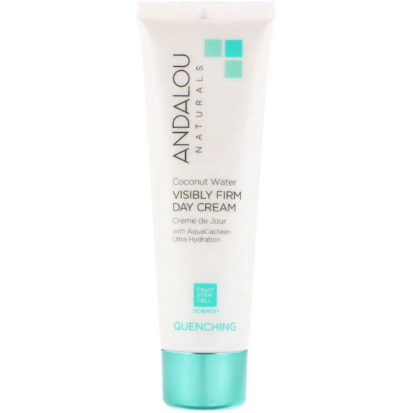 Andalou Naturals, Crema para el día Visiblemente Firme de Agua de Coco, Calma la sed, 1.7 fl oz (50 g)