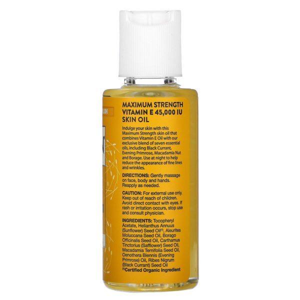 Jason Natural, Aceite para la Piel Puro y Natural, Vitamina E de Fuerza Máxima, 45,000 IU, 2 fl oz (59 ml) - Imagen 2