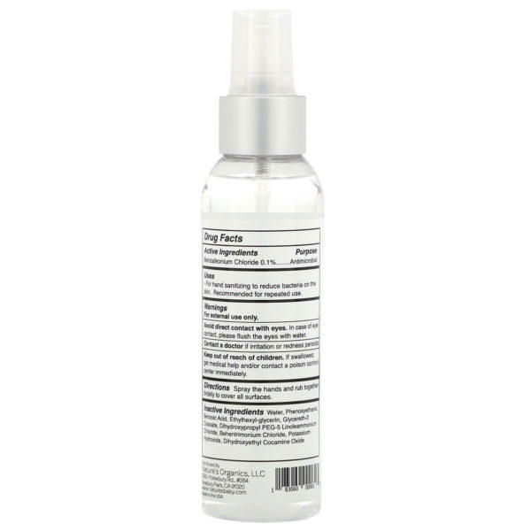 Nature's Baby Organics, Desinfectante suave para manos, Sin alcohol, 113,4 g (4 oz) - Imagen 2